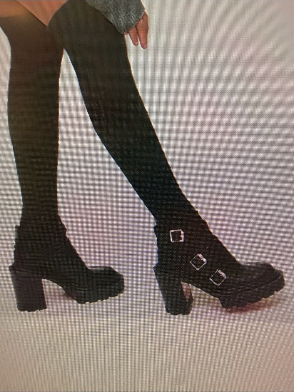 NWB Christian Louboutin Cortinetta AlTA College 100 over the knee Boot Sz 39